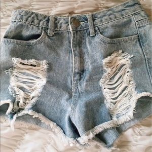 Denim shorts
